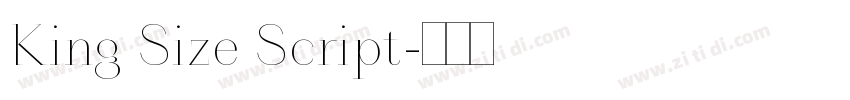 King Size Script字体转换